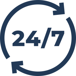 24-7 around the clock
