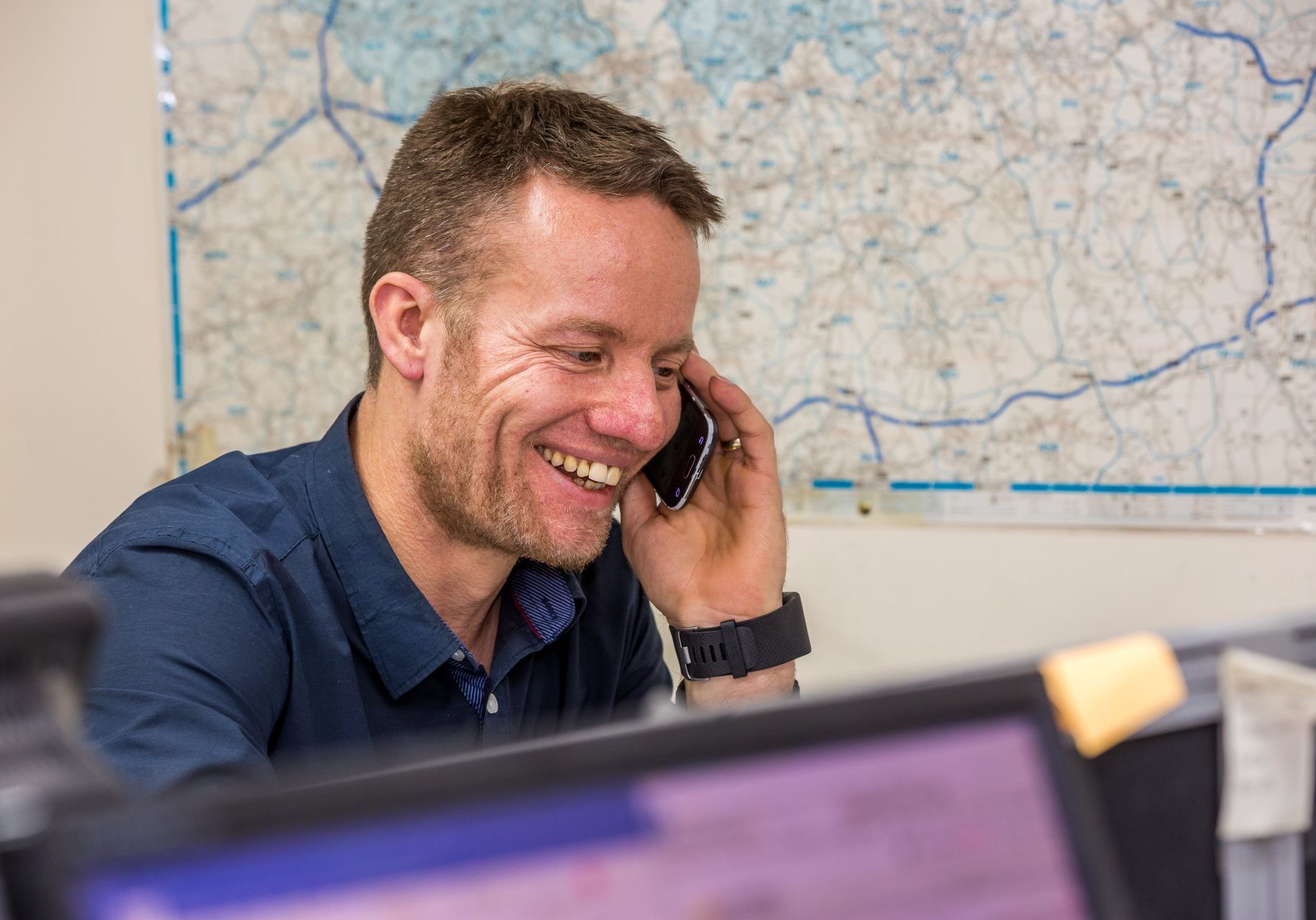 man chatting on the phone