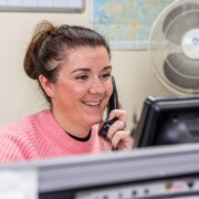 woman talking on the phone